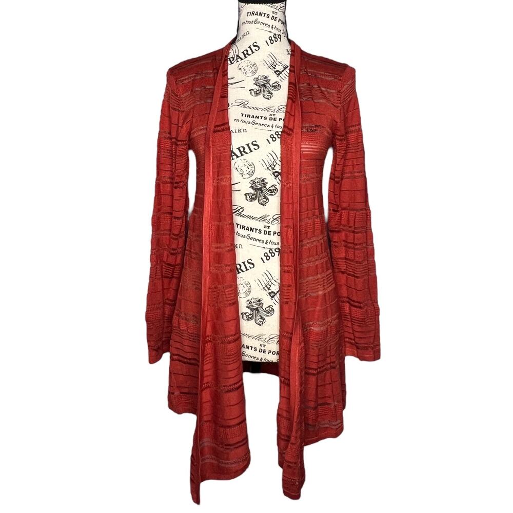 41 Hawthorn (M) Etelan Variegated Pointelle Stitch Open Cardigan - Stitch Fix